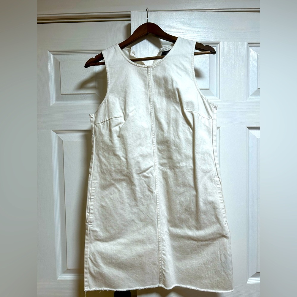 J Crew White Denim Dress Size 8